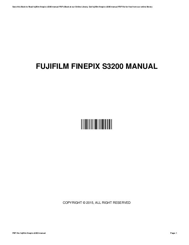 Fuji Finepix S3200 Manual Ebook